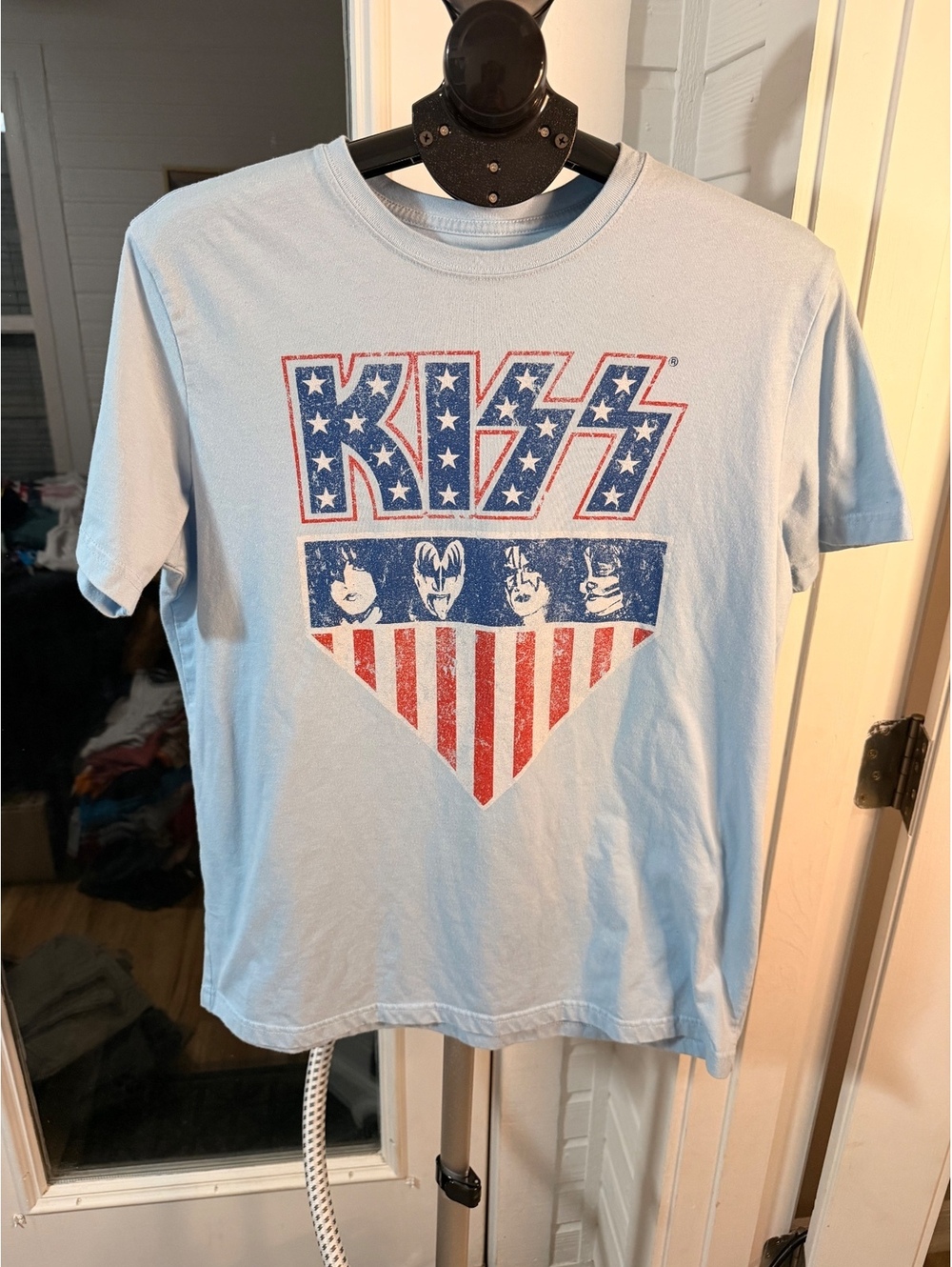 KISS Light Blue Graphic T Shirt